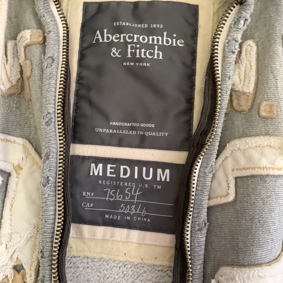 Abercrombie & Fitch Mens Grey Zip Up Hoodie - Picture 6 of 14